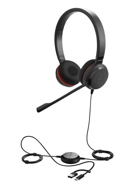 Imagen 1 del producto “Jabra Evolve 30 II - USB-C/A - MS Stereo. Auricular profesional con conectividad flexible y gran calidad de sonido para llamadas y música ”