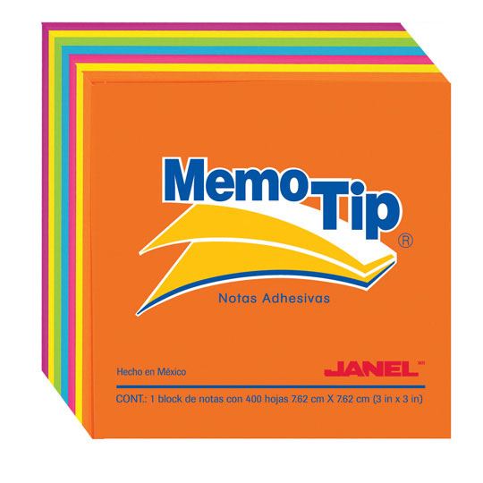Imagen 1 del producto “Nota Adhesiva  Memo Tip 6590303197 - 400 Hojas, Neon, 3x3 Inches ”
