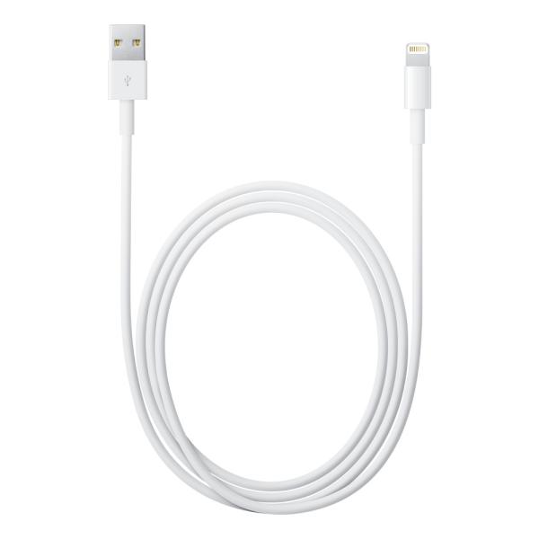 Imagen 1 del producto “Cable Lightning a USB APPLE - Color blanco, 2 m, Cable Lightning ”