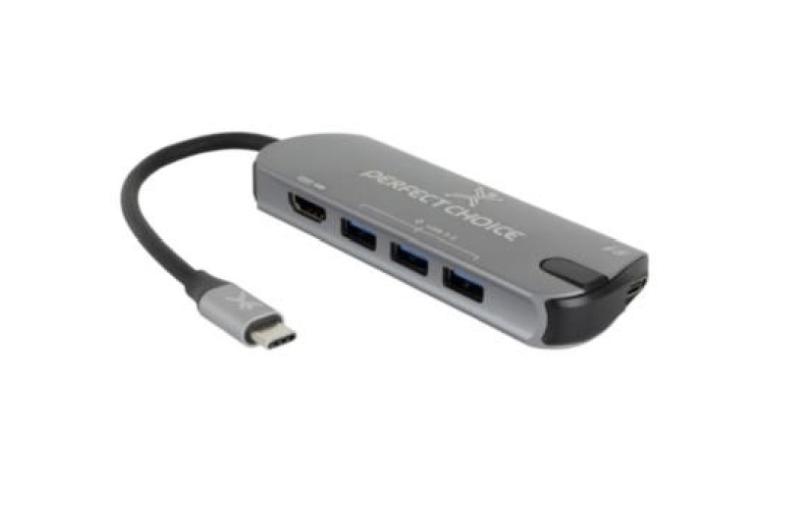 Imagen 1 del producto “HUB 5 EN 1 USB-C PERFECT CHOICE PC-101246 - USB, 5 puertos ”