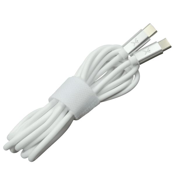 Imagen 1 del producto “Cable USB C a C Macho PERFECT CHOICE PC-101710 - USB C, 2 m, Blanco ”