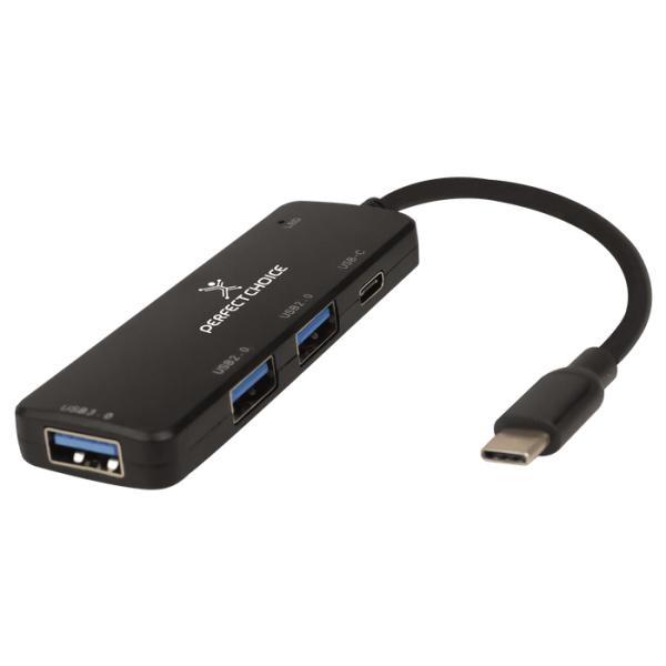 Imagen 1 del producto “Adaptador Hub USB 2.0 4 Puertos para Laptop y Dispositivos Móviles | PERFECT CHOICE - ”