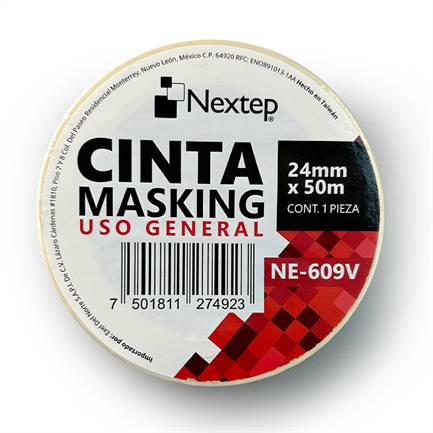Imagen 1 del producto “Cinta Masking Tape Nextep NE-609V Uso General 24mm x 50mm metros - ”