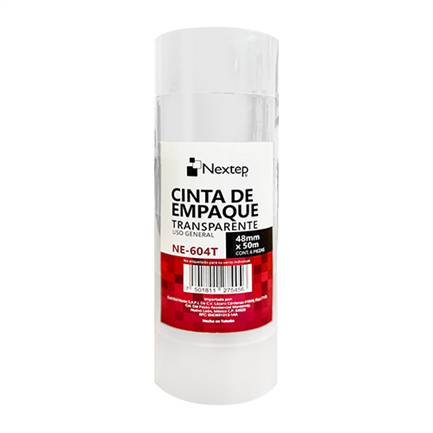 Imagen 1 del producto “Cinta de Empaque Transparente Nextep NE-604T Uso General  48mm x 50 mts  paquete con 6 piezas - ”