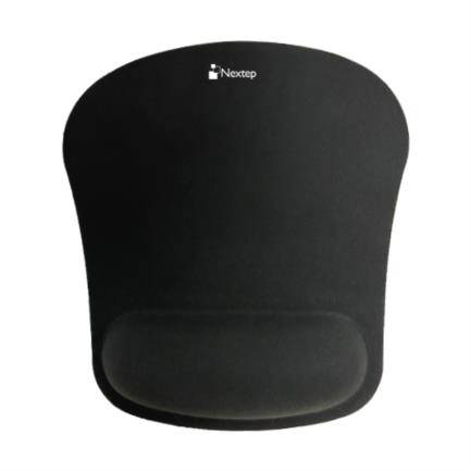 Imagen 1 del producto “Mouse Pad Nextep NE-418R color Negro material Gel  con Descansa Muñecas Tela Memory foam y Goma - ”
