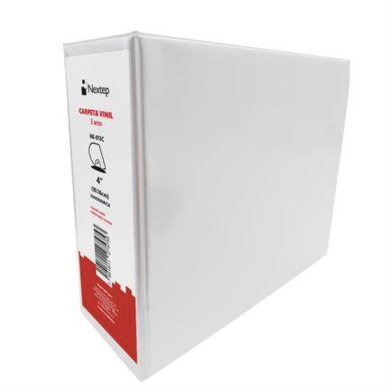 Imagen 1 del producto “Carpeta Nextep Vinil Aro D NE-013C 4 pulgadas color Blanca  Mater con 6 piezas - ”