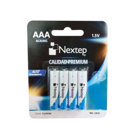 Imagen 1 del producto “Pila Nextep AAA NE-281C Alcalina LR03 1.5V con 04 Piezas Presentación en Blister - ”