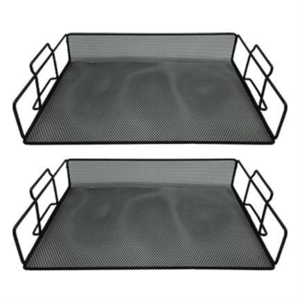 Imagen 1 del producto “Charola Apilable Nextep NE-169 Malla Metálica c/2 piezas en cada  caja Dimensiones 37.5 cm x 24.5cm x 7.5 cm - ”