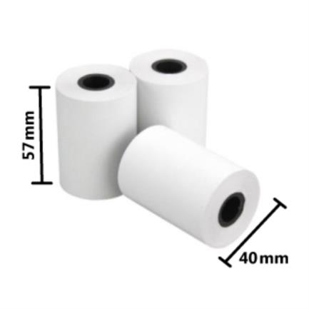 Imagen 1 del producto “Rollo de Papel Nextep Térmico NE-528 57x40 mm c/10 piezas gramage 55 y  largo 14m+5  impresión color negro - ”