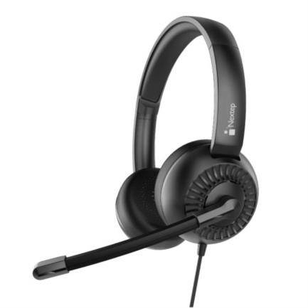 Imagen 1 del producto “Diadema Nextep NE-426 con Micrófono Conexión USB/3.5mm Color Negro 40mm Diámetro Bocina Cable 2.6m - ”