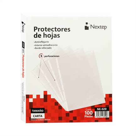 Imagen 1 del producto “Protector de Hojas Nextep NE-020 Económico  tamaño carta con 100 piezas - ”
