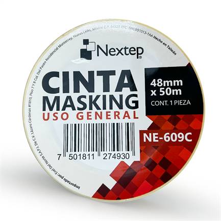 Imagen 1 del producto “Cinta Masking Tape Nextep NE-609C Uso General 48mm x 50mm metros - ”