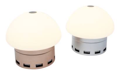 Imagen 1 del producto “LUMINARIO LED NL-1 SMARTHUB 6 PUERTOS TOUCH AMPERAJE INTELIGENTE - PROTECCION CONTRA DESCARGAS PLATA ”