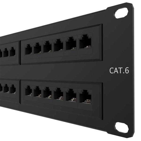 Imagen 1 del producto “Patch panel para rack Cat.6 Pre-configurado - 48 puertos, sin blindaje, tipo 110 ”