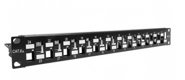 Imagen 1 del producto “Patch panel para rack Cat.6A Modular - blindado, y marco tipo keystone ”