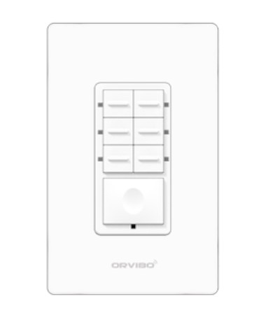 Imagen 1 del producto “Botonera de 7 Escenas Inteligente Orvibo T10S7ZW-1UO - Color blanco, Inalámbrico y alámbrico, Wi-Fi, 2400 MHz, 120 - 270 ”