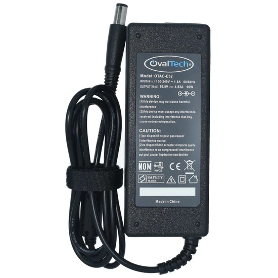 Imagen 1 del producto “Cargador / Adaptador para Laptop OTAC-E52 OVALTECH de 90W 19.5V 4.62A (7.4*5.0) Pin Central - ”