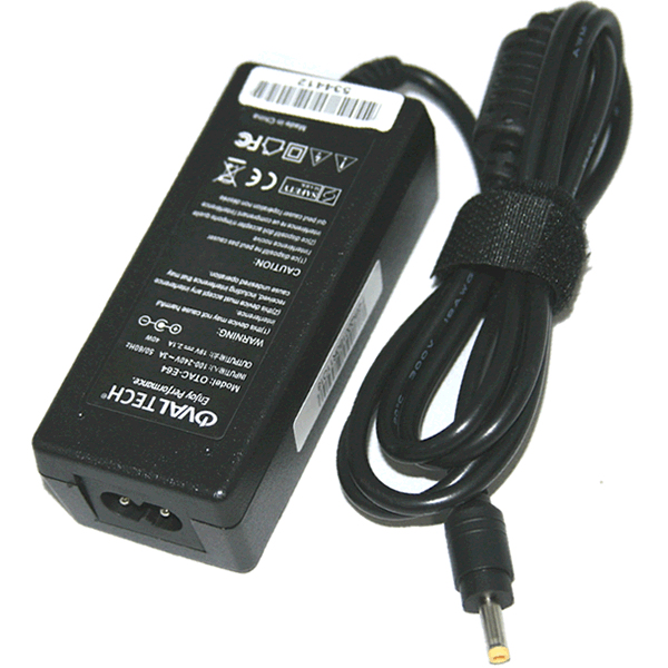 Imagen 1 del producto “Cargador / Adaptador para Laptop OVALTECH OTAC-E64 de 40W 19V-2.1A (4.0*1.7) - ”