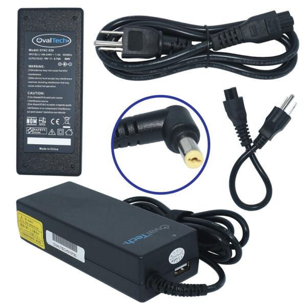 Imagen 1 del producto “Cargador/adaptador para laptop OVALTECH OTAC-E55 de 90W - 19V, 4.47A  (5.5*1.7) ”