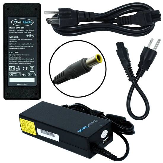 Imagen 1 del producto “Cargador / Adaptador para Laptop OVALTECH OTAC-E57 de 90W 20V-4.5A (7.7*5.5) - ”