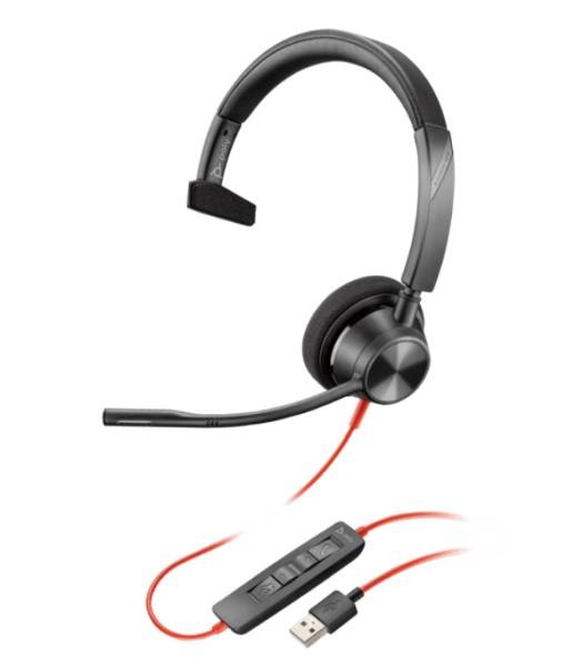 Imagen 1 del producto “HP Poly Blackwire 3315 - Alambricos, USB-A, Monoaural, certificacion Microsoft Teams ”
