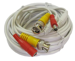 Imagen 1 del producto “Cable siamés coaxial Pre-ensamblado de 20 metros de largo - incluye conectores de video y energía ”