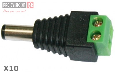 Imagen 1 del producto “Adaptador de energía para cámaras DC Macho - Paquete de 10 piezas ”