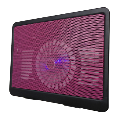 Imagen 1 del producto “Base Enfriadora - Luz Led, Angulo Ajustable, 1 Hub USB, 9 a 15 Pulgadas, Negro-Rojo, BROBOTIX 044695R ”