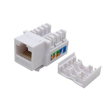 Imagen 1 del producto “JACK RJ45 - CAT 5e, KEYSTONE DE IMPACTO, P/CABLE UTP SIN BLINDAR, USO C/HERRAMIENTAS DE PONCHADO, BLANCO, BROBOTIX 230201 ”