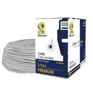 Imagen 1 del producto “Bobina UTP - Cat6, 305 m, Interior, Gris, 100  Cobre, BROBOTIX 065144 ”