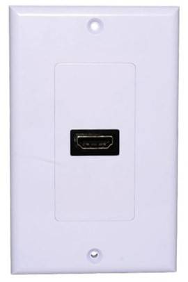 Imagen 1 del producto “TAPA - FACEPLATE DE 1 PANEL CON JACK HDMI HEMBRA - UNIVERSAL, STANDARD, BLANCO, BROBOTIX 163225 ”
