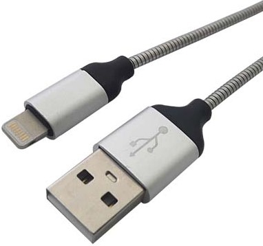 Imagen 1 del producto “Cable Lightning BROBOTIX 161219 - Gris, Apple, Cable Lightning ”
