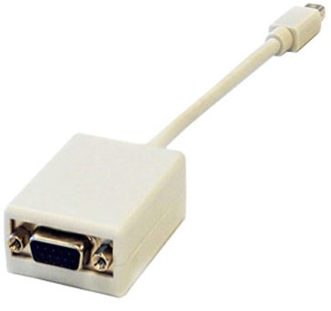 Imagen 1 del producto “Convertidor Mini Displayport a VGA BROBOTIX 104574 - Color blanco, Mini DisplayPort, VGA, Macho/hembra ”