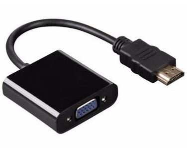 Imagen 1 del producto “CONVERTIDOR HDMI MACHO A VGA HEMBRA - NEGRO, LARGO: 24.5CM, BROBOTIX, 110910N ”