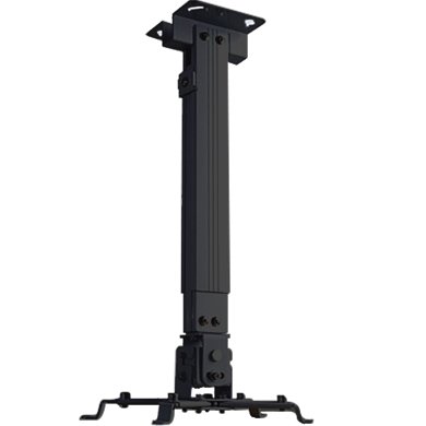 Imagen 1 del producto “Soporte de Proyector Universal - para Techo ó Pared, Expandible de 43 a 63 cms, en Acero, con Resistencia de 10 Kg, Color Negro, BROBOTIX 573106N ”
