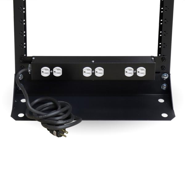 Imagen 1 del producto “Barra para Rack de 6 Contactos 15 Amperes 1U BROBOTIX 810624 - Negro, Acero, 1U ”