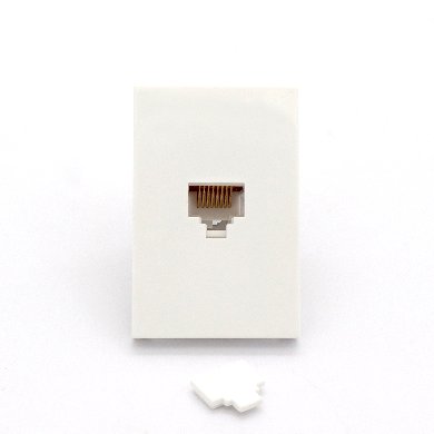 Imagen 1 del producto “Elite Inserto RJ45 para Tapas de Pared Armables - RJ-45, Hembra, Color blanco, De plástico BROBOTIX ”