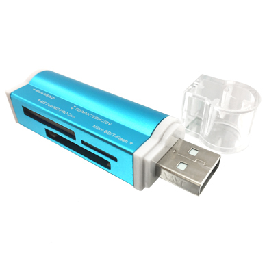 Imagen 1 del producto “Lector USB BROBOTIX 180420A - USB V2.0, Azul ”