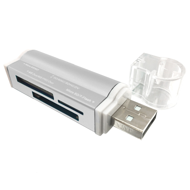 Imagen 1 del producto “Lector USB BROBOTIX 180420P - Plata, USB 2.0 ”