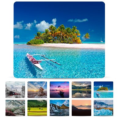 Imagen 1 del producto “MOUSEPAD PAISAJES - PAQUETE CON 10 PIEZAS BROBOTIX 136285 ”