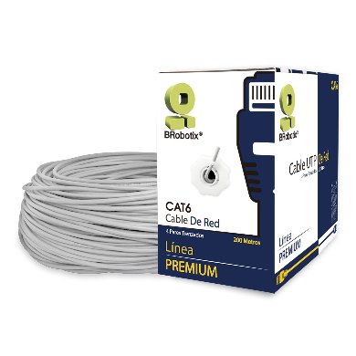 Imagen 1 del producto “Bobina Cat 6 BROBOTIX 651190 - 200 mts, Gris, Interior, Cat6, CCA ”