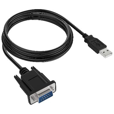 Imagen 1 del producto “Convertidor USB A Serial DB9M  BROBOTIX 963579 - Serial DB9 / RS-232, USB 2.0 A, Macho/Macho, 1, 8 m, Negro ”