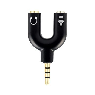 Imagen 1 del producto “Adaptador Stereo 3.5 mm Macho a Dual 3.5 mm H BROBOTIX 181802-2 - Negro ”