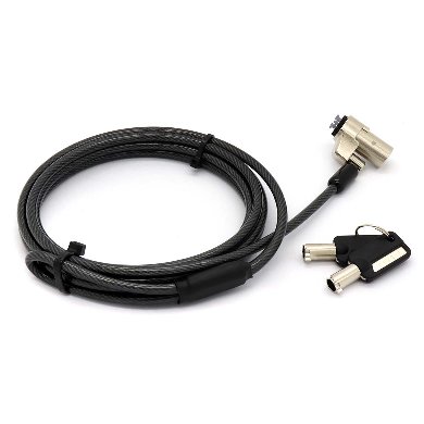 Imagen 1 del producto “Candado de llave - (NANOSAVER ), P/Portátiles, Acero, Negro, BROBOTIX 6001639 ”