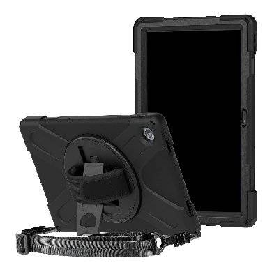 Imagen 1 del producto “FUNDA PROTECTOR C/CORREA - USO RUDO Y GIRO 360° P/LENOVO TAB M10 PLUS TB-125F/128, BROBOTIX, 6001950 ”