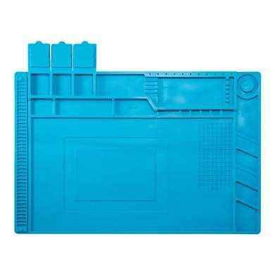 Imagen 1 del producto “Tapete de trabajo antiestático para electrónicos - magnético, organizador de silicón, 45x30 cms, Azul, BROBOTIX 6005996 ”