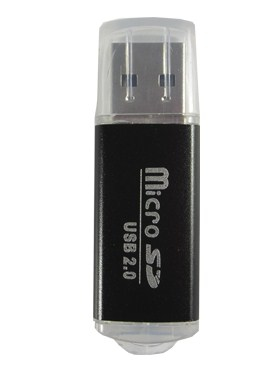 Imagen 1 del producto “Lector MicroSD BROBOTIX 345673N - Negro, USB 2.0 ”
