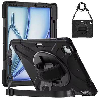 Imagen 1 del producto “FUNDA PROTECTOR CON CORREA - DE USO RUDO, GIRO 360°, PARA IPAD AIR 13 PULGADAS 2024, CON MICA, 6007426 BROBOTIX ”
