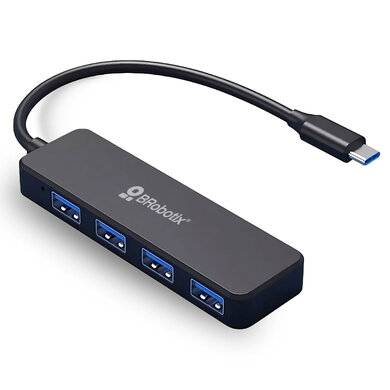 Imagen 1 del producto “HUB USB V3.0 - 4 PUERTOS, COMPATIBLE CON TODOS LOS PUERTOS Y DISPOSITIVOS USB TIPO A, CONEXIÓN TIPO C, 6007501 BROBOTIX ”