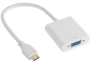 Imagen 1 del producto “Convertidor  HDMI a VGA BROBOTIX - Mini-HDMI, VGA (D-Sub), Color blanco ”